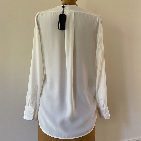 Rag & Bone Victor Draped Silk Blouse - Picture 7 of 11